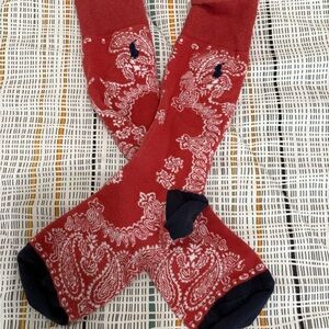 Polo by Ralph Lauren Red and Black Paisley Socks